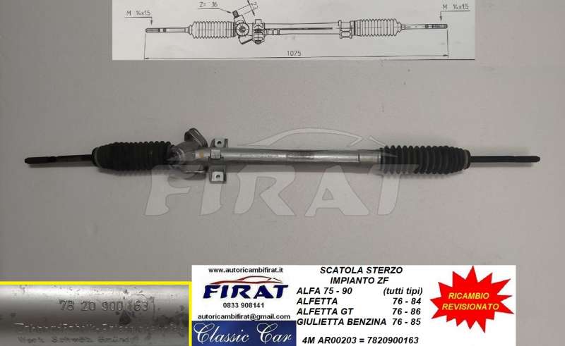 SCATOLA STERZO ALFA 75 - 90 - ALFETTA - GIULIETTA (AR00203)